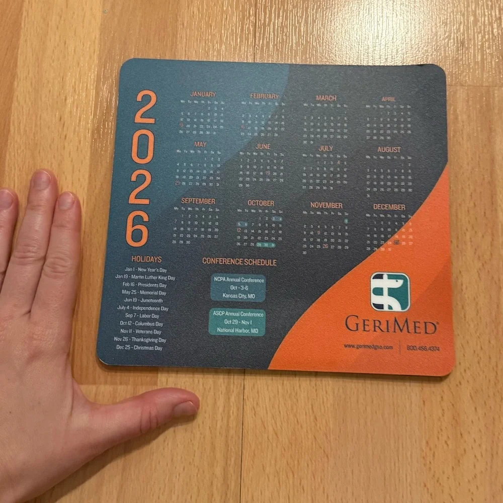 GeriMed 2026 Calendar Mouse Pad